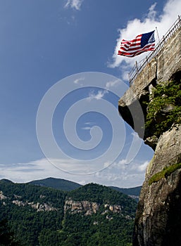 Looking up at Chimney Rock