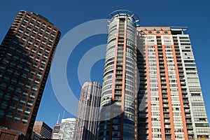 Looking Up At Downtown Chicago Skyscraper Buildings