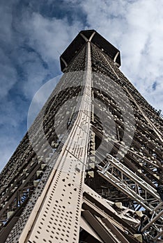 Looking up the Eiffel Tower