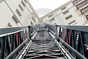 Looking up a Fireman Ladder