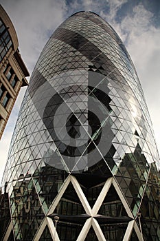 Looking up at the Gherkin London