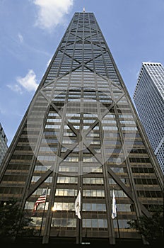 Looking up at John Hancock Building