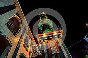 Looking up at a Minaret at a Bangkok Mosque