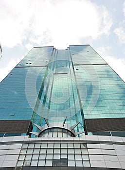 Looking up of modern building