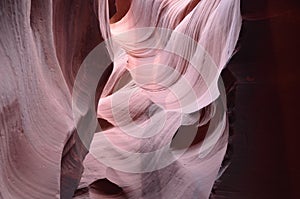Looking Up the Red Rock Walls of Antelope Canyon