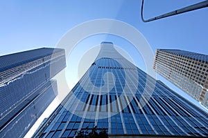 Looking up and shooting the skyscraper China Zun Building photo