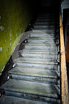 Looking up at an stairs