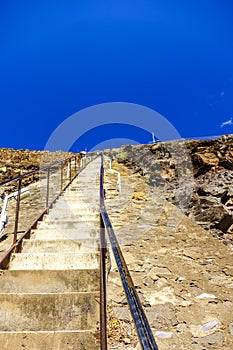 Looking up Jacobs Ladder St Helena photo