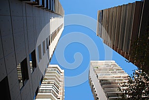 looking up to Buenos Aires highrises photo