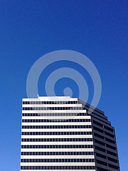 Looking Up at Upper Half of Stepped Building