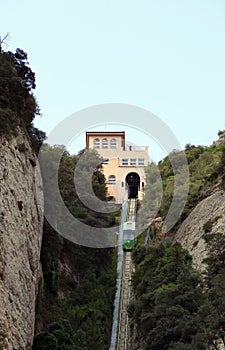 Funicular tram,  Montserrat monastery photo