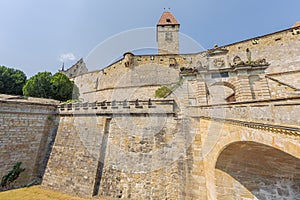 Looking up at Veste Coburg