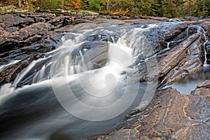 Looking Upstream At Wilson`s Falls In Bracebridge, Ontario photo