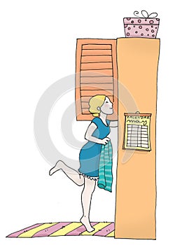 looking in wardrobe