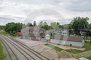 Looking West At The Historic Palmerston, Ontario Train Station