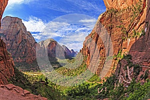 A lookout on Angels Landing Trail, Zion National Park, Utah