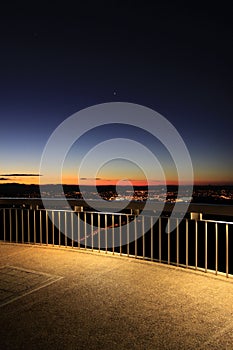 Lookout in Canberra at dusk