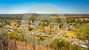 Lookout of the Gayndah town in rural Queensland, Australia