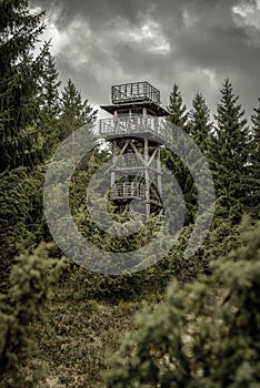 Lookout on hill Susava, Slovakia