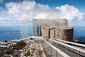 Lookout on Mount Wellington, overlooking Hobart, Tasmania, Australia photo