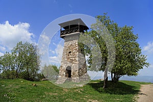 Lookout and observation tower on the top of hill, Martacky vrch, Zakopcie, Javorniky, Slovakia