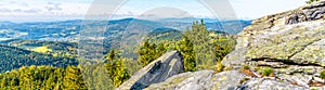 Lookout point on White Rock, Czech: Bila Skala, near Prichovice in Jizera Mountains, Czech Republic