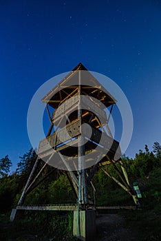 Lookout and sky full of stars