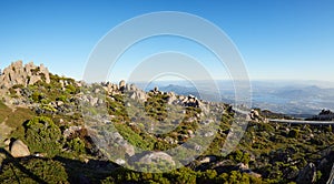 Lookout at Summit of Mt Kunanyi Mt Wellington above Hobart Tasmania