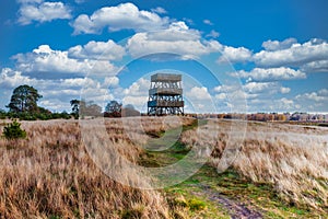 Lookout tower in Het Aekingerzand part of the Nationaal Park Drents-Friese Wold