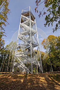 Lookout tower or observation tower in Horne Lazy, Brezno, Slovakia