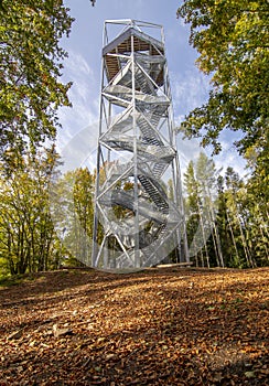 Lookout tower or observation tower in Horne Lazy, Brezno, Slovakia