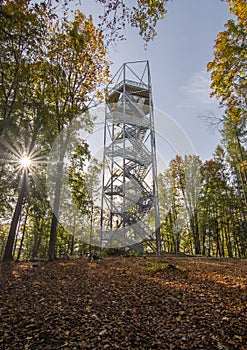 Lookout tower or observation tower in Horne Lazy, Brezno, Slovakia