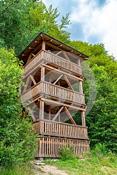 Lookout tower in Sedlo Beskyd, Slovakia