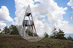 Lookout tower at viewpoint Crni Vrh at Divcibare mountain