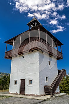 Rozhledna Veža v obci Velké Borové, Slovensko