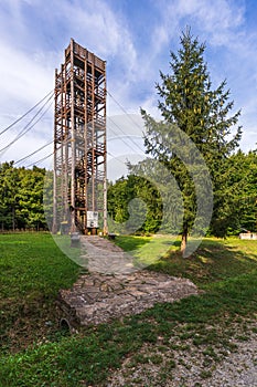 Lookout wooden tower in Polana