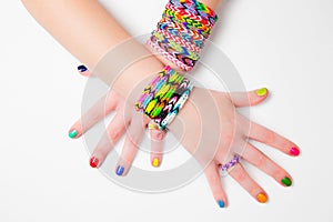 Loom bracelets photo