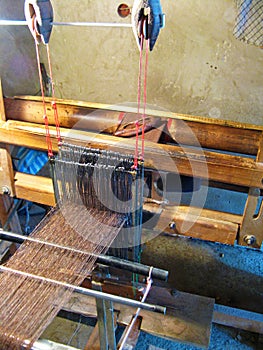 A traditional weaving machine or loom in Kurdistan photo