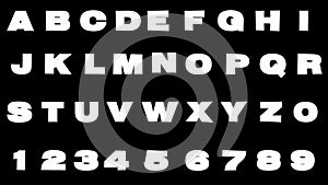 Loop alpha matted metal alphabet
