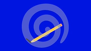 Loop animation of a pencil writing a check mark