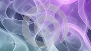 Loop animation. Rendered blue purple smoke. Abstract waving background