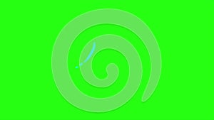 Loop animation shape with comic style on green screen background