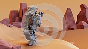 loop animation of Stone Monster Dancing, Hip Hop Dancing, 3d