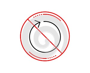 Loop arrow line icon. Refresh Arrowhead. Vector