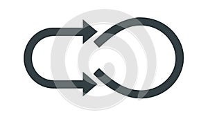 Loop Arrows Refresh Outline Vector Icon, vector design Generative AI