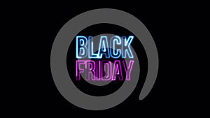 Loop Black Friday blue pink neon text effect