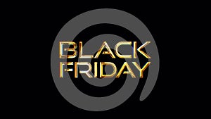 Loop Black Friday glitch gold text effect background