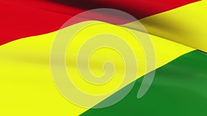 Loop of Bolivia flag waving in wind background