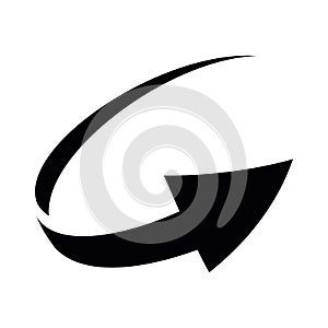 Simple loop circle arrow icon