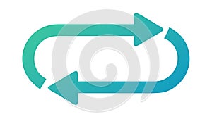 Loop Cycle Process Repeat Arrows Icon, vector design Generative AI